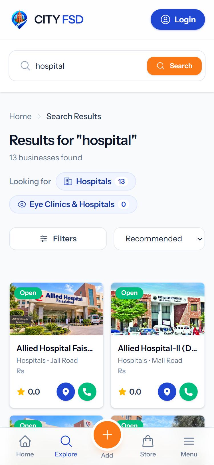Search results for hospital